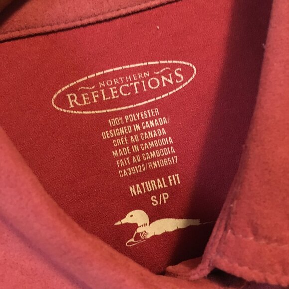 Vintage Northern Reflections Coral Pink Faux Suede Button Down Dress Shirt - Picture 9 of 14